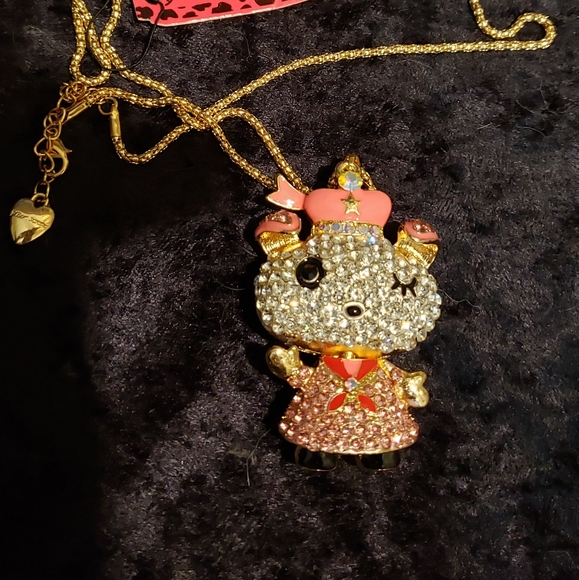 NWT CUTE CRYSTAL DOGGIE NECKLACE Betsy Johnson - Picture 2 of 4